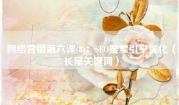 网络营销第六课(8)：SEO搜索引擎优化（长尾关键词）