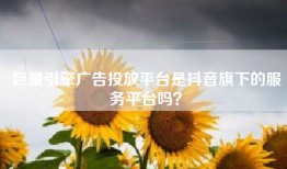 巨量引擎广告投放平台是抖音旗下的服务平台吗？