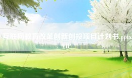 互联网教育改革创新创投项目计划书.pptxVIP