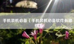手机装机必备（手机装机必备软件有哪些）