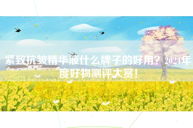 紧致抗皱精华液什么牌子的好用？2024年度好物测评大赏！