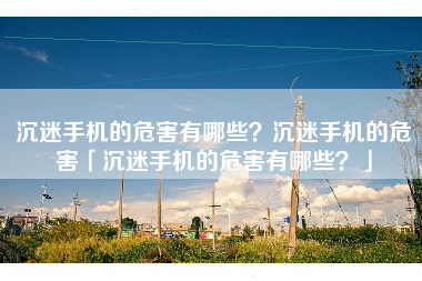 沉迷手机的危害有哪些？沉迷手机的危害「沉迷手机的危害有哪些？」